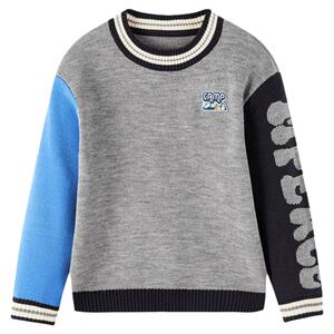 [羊毛衫]minipeace太平鸟童装男童潮酷毛衣针织衫儿童秋冬毛衫新