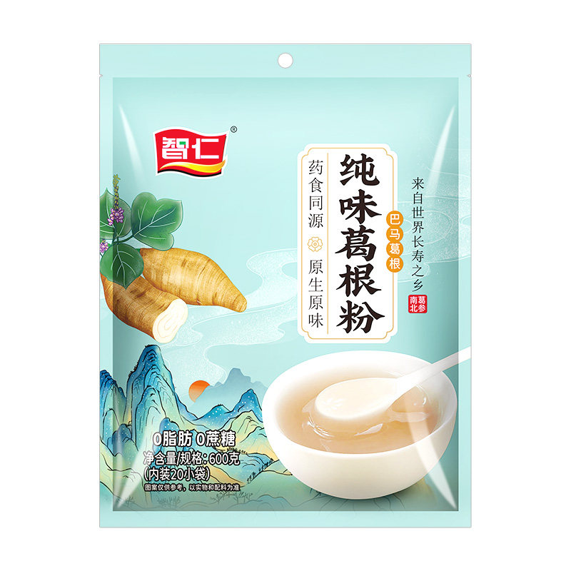 智仁纯味葛根粉早餐冲泡600g独立小包营养即食代餐粉袋装原味