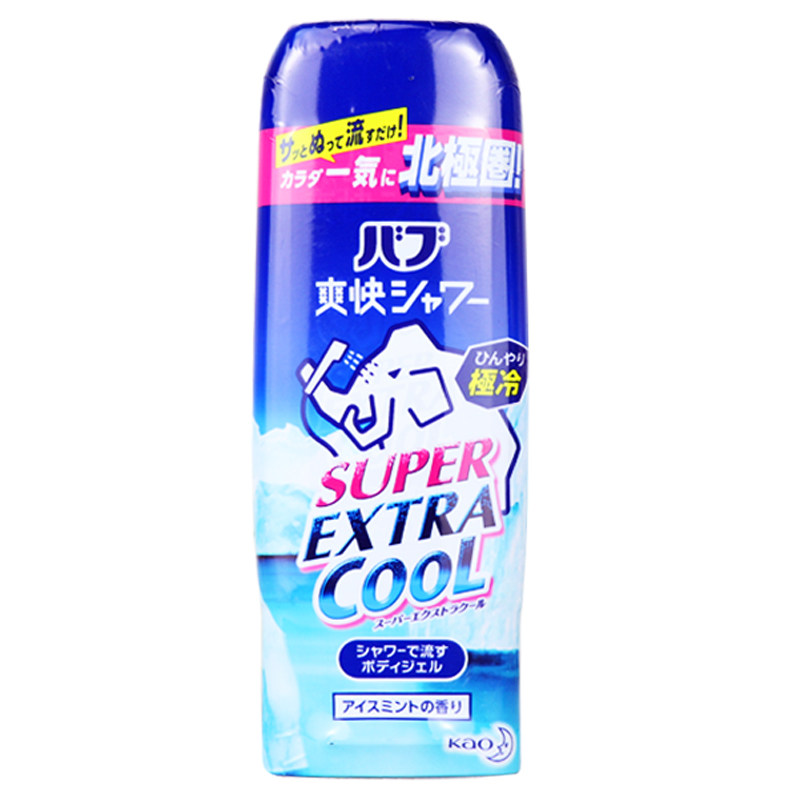 包邮日本KAO花王冰爽沐浴露250ml晒后修复冷感清凉薄荷北极熊大象