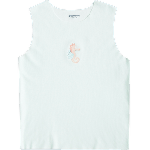 【莫代尔】歌瑞家夏季男女童睡衣套装儿童背心七分裤家居服乐友