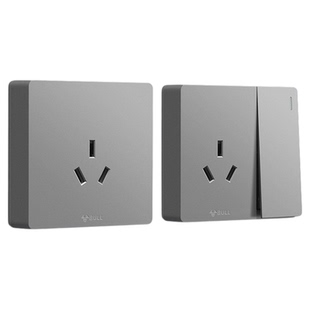 公牛明装三孔16A空调插座专用16安一开三孔大功率热水器10A三孔墙