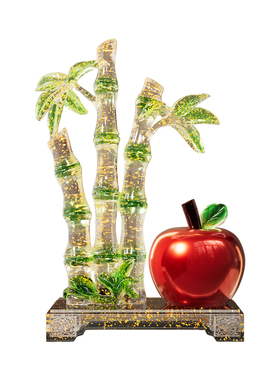 四季平安节节高升招财富贵竹子摆件客厅办公室装饰品乔迁新居礼物