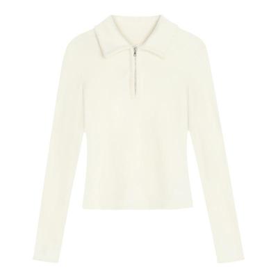 polo领翻领半开领拉链上衣