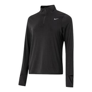 耐克女子半开襟防晒速干服训练运动长袖上衣2025春新款FB4317-010