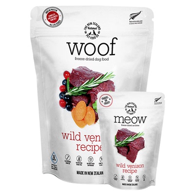 WoofMeow主食冻干鹿肉口味高蛋白