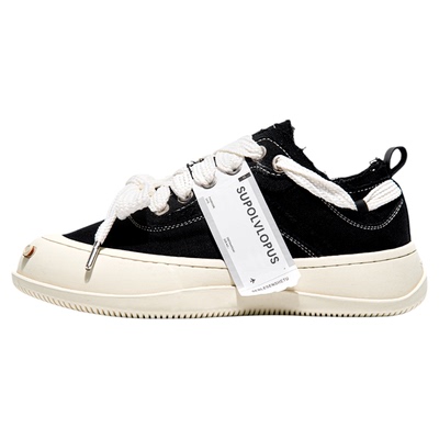 正版休闲开口笑帆布鞋，厚底百搭