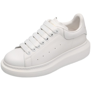 小白鞋女厚底2026新款春款内增高运动休闲百搭真皮系带ins潮单鞋