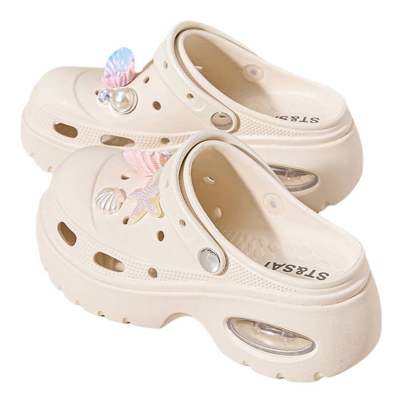 星期六EVA厚底防滑洞洞鞋女