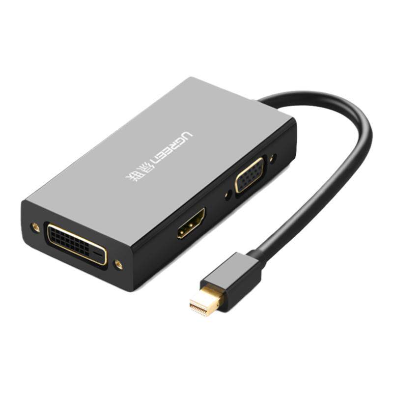 绿联minidp转hdmi/vga/dvi转换器三合一适用苹果笔记本电脑macboo