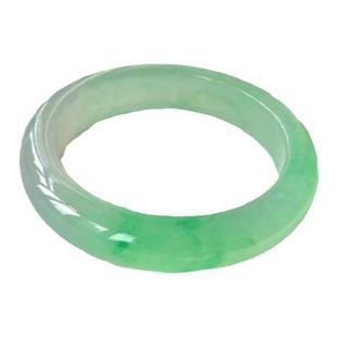 缅甸冰种翡翠甜绿玉手镯贵妃飘花满阳绿玻璃种冰透翡翠处理玉镯子