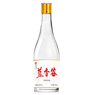 纯粮食口粮白酒52度500ml蓝香谷