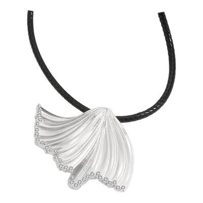 ONONESOWN925银海浪皮绳项链