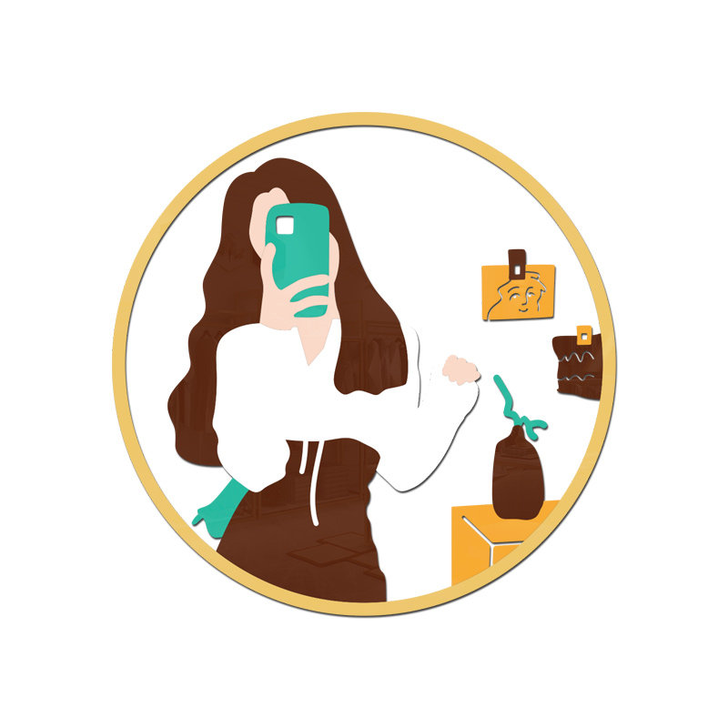 网红女装店铺墙贴纸画创意商场橱窗布景衣帽服装店背景墙面装饰品