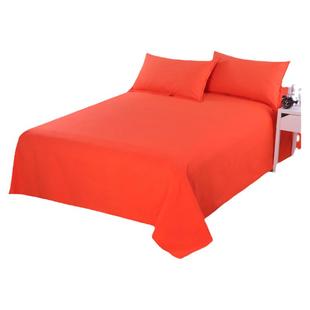 【纯色床单】纯棉加厚粗布床单单件/全棉床单三件套学生美容院床