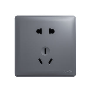 俊朗官方旗舰店 官网插座面板多孔开关面板五孔插座16A空调天环灰