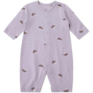 婴儿连体衣春季新生儿哈衣莫代尔夏季长袖薄款空调服睡衣宝宝衣服