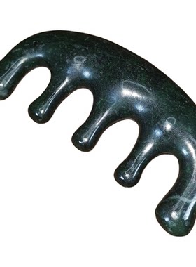 多功能天然玉石头部经络按摩梳子