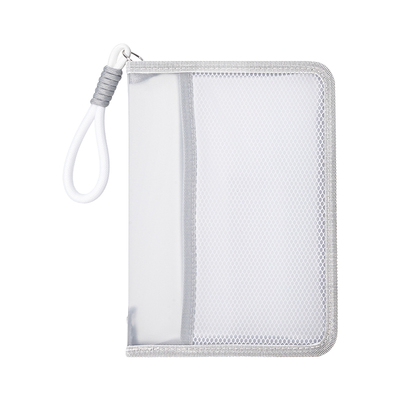 得力文件袋拉链式透明A5资料袋小学生专用加厚防水试卷袋初中生科目分类袋办公档案袋A4孕检单产检资料收纳袋