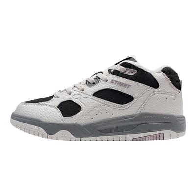 特步浪浪板鞋加绒秋冬新款情侣皮面休闲鞋厚底增高男棉鞋运动鞋女