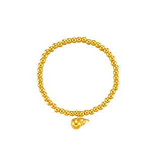 明牌珠宝金福禄硬金手串 黄金葫芦国潮手链足金国风手饰AFK0447