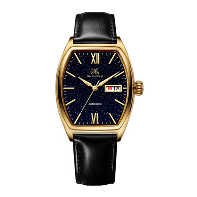 上海手表男士酒桶型星空盘面