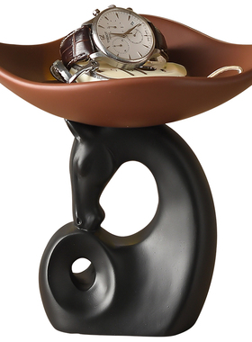 进门玄关桌生肖马收纳桌面摆件