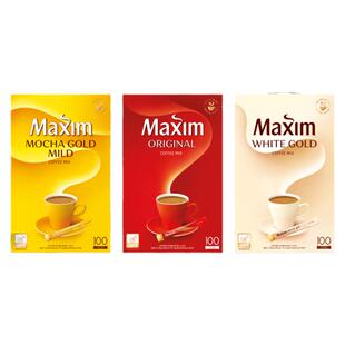 韩国进口maxim麦馨咖啡三合一摩卡口味黄红白金速溶咖啡提神学生
