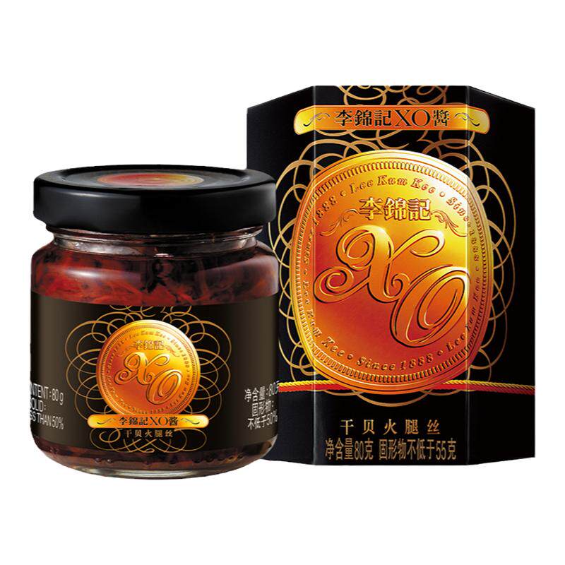 【百补】李锦记xo酱80g海鲜干贝瑶柱家用炒菜拌饭拌面酱火锅蘸料