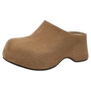 星期六厚底增高勃肯鞋女新款包头松糕底拖鞋一脚蹬外穿穆勒凉拖女