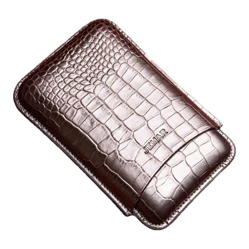 日本坪田原装进口雪茄盒便携式雪茄烟盒保湿随身出差旅行雪茄皮套