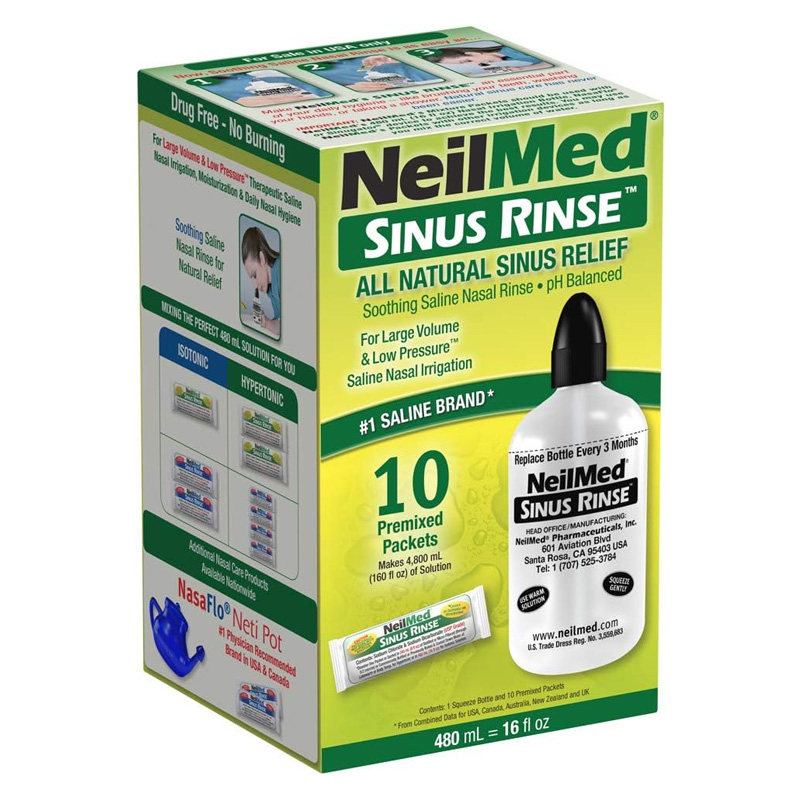 NeilMed洗鼻壶480ml高渗盐10包