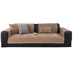 中古风雪尼尔沙发垫2026新款四季通用固定防滑防猫抓沙发坐垫子