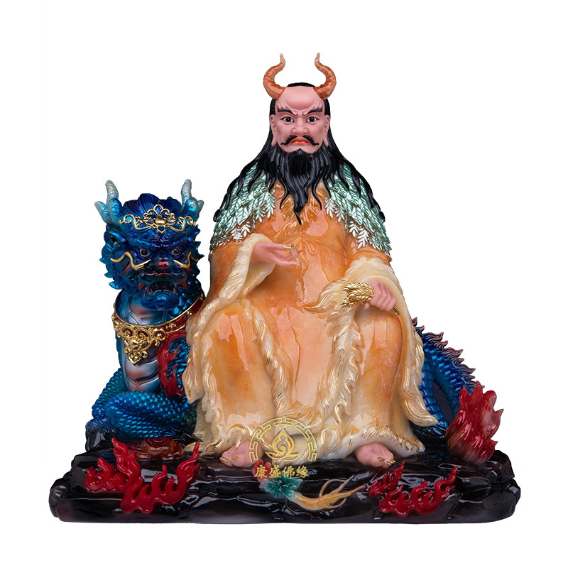 神农炎帝神像供奉汉白玉家居摆件