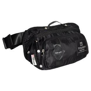 tough新潮腰包男士轻便街头百搭大容量胸包时尚日系纯黑色斜背包