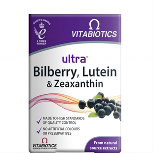 Vitabiotics女性越橘叶黄素丸美瞳护眼片成人保护眼睛视力非蓝莓