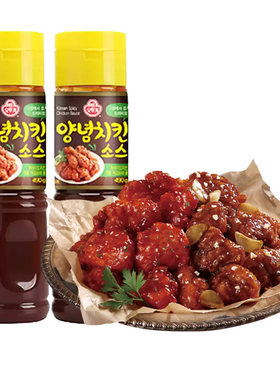 【自营】韩国不倒翁琥珀炸鸡酱蜂蜜芥末酱甜辣酱汉堡薯条蘸酱瓶装