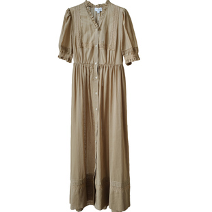 日产砂洗棉连衣裙 V领重工拼接 宽松休闲长款气质简约气质百搭女