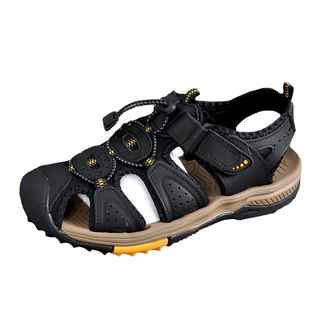 越南真皮休闲凉鞋男包头户外沙滩鞋透气牛皮登山防滑溯溪鞋男涉水