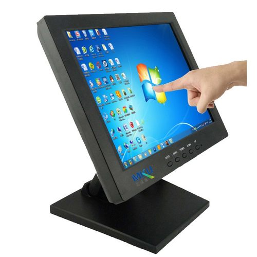 POS收银机专用10.4寸触摸显示器 带壁挂桌面折叠调节底座TS1041