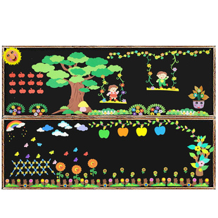 新学期黑板报装饰墙贴教室主题墙中小学幼儿园班级创意文化墙布置