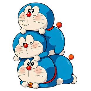哆啦A梦可爱贴纸蓝胖子冰箱墙上贴画汽车头盔电动车防水防晒车贴