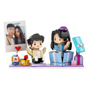 方仔照相馆惊喜场景款照片定制情侣纪念日生日积木人像送男女礼物