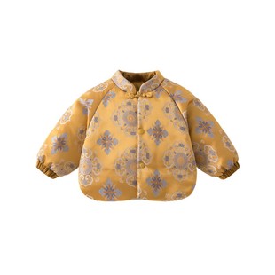 班纳之家男女宝宝冬季新年服国风羽绒服外套儿童衣服白鸭绒拜年服