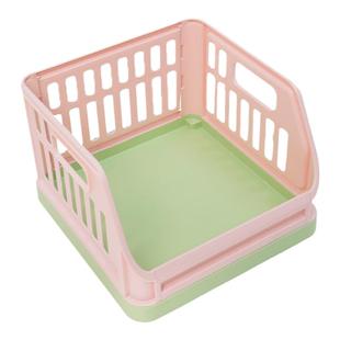 可叠加深柜收纳盒学生宿舍书桌主机柜改造办公室工位分层置物架