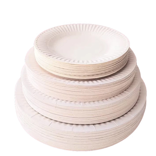 一次性纸盘蛋糕盘子白色幼儿园小学生美术手工diy专用绘画画纸盘子儿童环创材料6寸7寸8寸9寸六七寸圆形纸盘