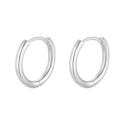 饰悟银饰纯银素圈耳环女