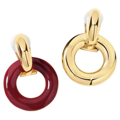 波拿巴系列高级感复古圆圈耳环