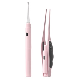 儿童专用挖耳勺发光可视掏夹耳屎镊子采耳硅胶耳镊耳挖勺掏耳神器