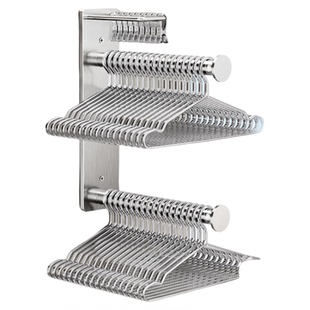 衣架收纳架阳台家用壁挂多功能整理架晾墙上免打孔可伸缩收纳挂架