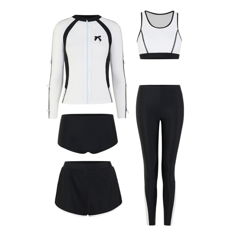 浮潜水母衣女长袖防晒冲浪服套装
